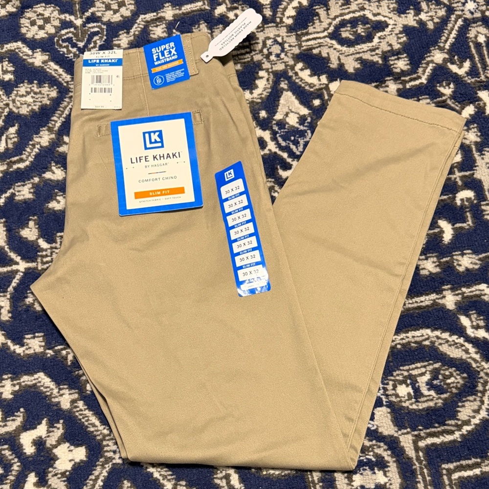 Men's life Khaki by Haggar Comfort Chinos - Slim Fit Size 30x32